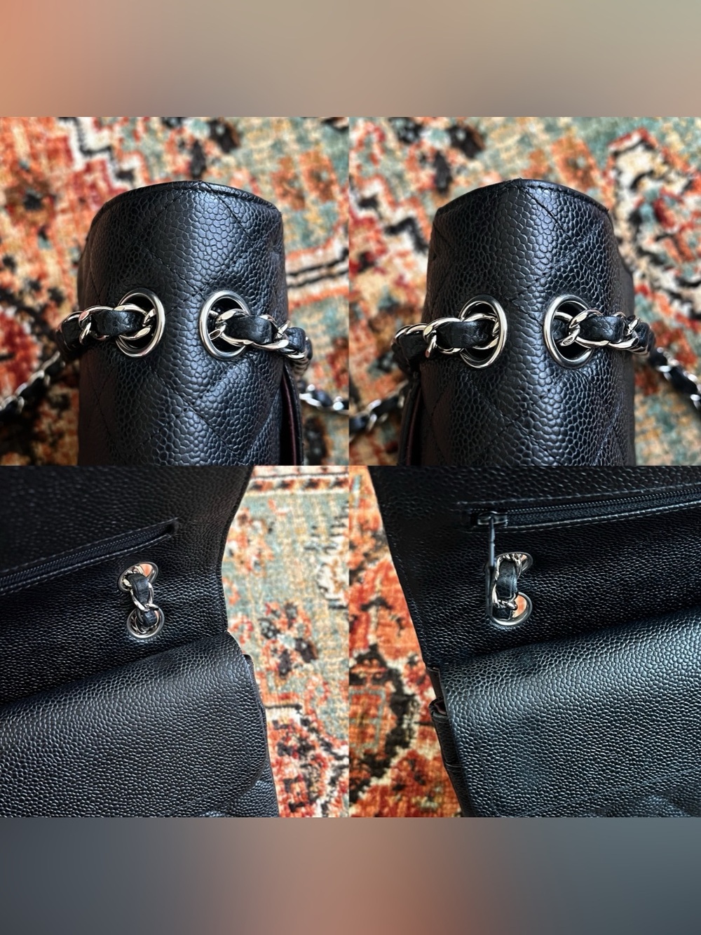 Chanel Classic Medium Caviar Double Flap Bag - Picture 8 of 10